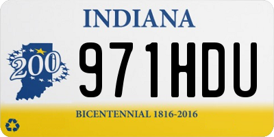 IN license plate 971HDU