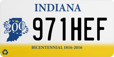 IN license plate 971HEF