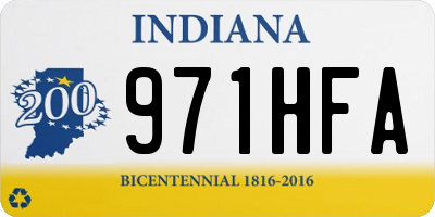 IN license plate 971HFA