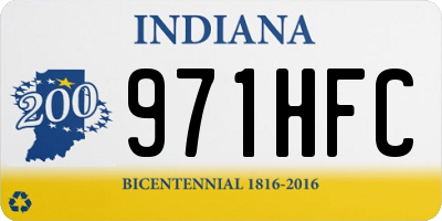 IN license plate 971HFC