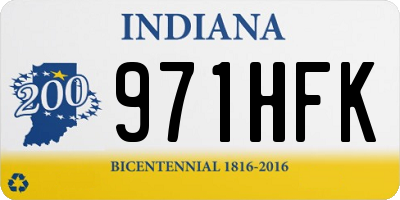 IN license plate 971HFK