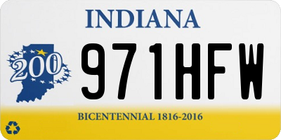 IN license plate 971HFW