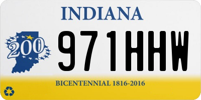 IN license plate 971HHW