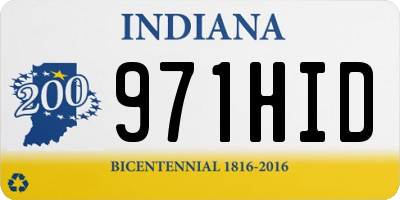 IN license plate 971HID