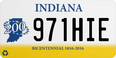 IN license plate 971HIE