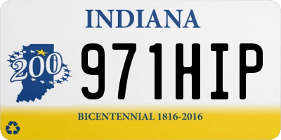 IN license plate 971HIP