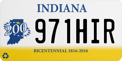 IN license plate 971HIR