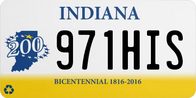 IN license plate 971HIS