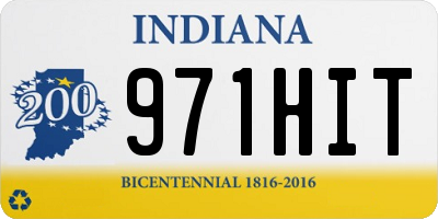 IN license plate 971HIT