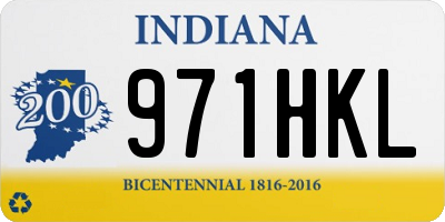 IN license plate 971HKL