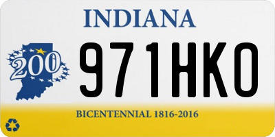 IN license plate 971HKO
