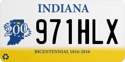 IN license plate 971HLX