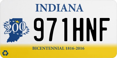 IN license plate 971HNF