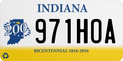 IN license plate 971HOA