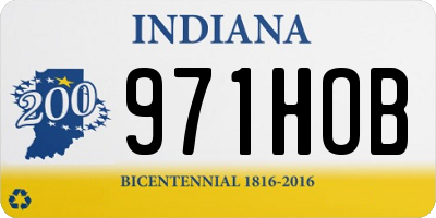 IN license plate 971HOB