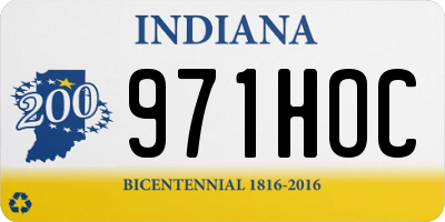 IN license plate 971HOC