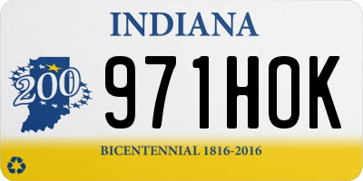 IN license plate 971HOK