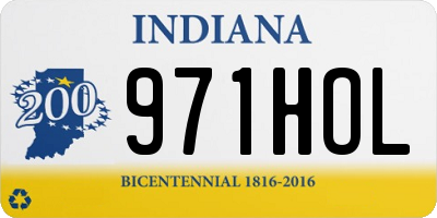 IN license plate 971HOL