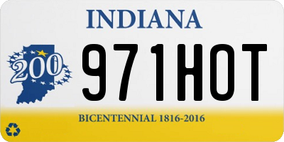 IN license plate 971HOT