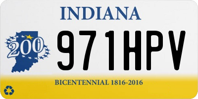 IN license plate 971HPV