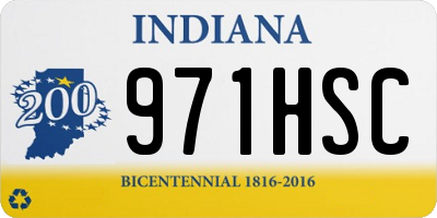 IN license plate 971HSC