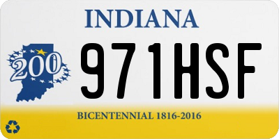 IN license plate 971HSF