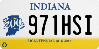 IN license plate 971HSI