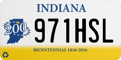 IN license plate 971HSL