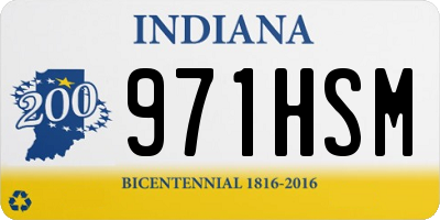 IN license plate 971HSM