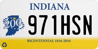 IN license plate 971HSN