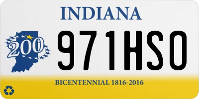 IN license plate 971HSO
