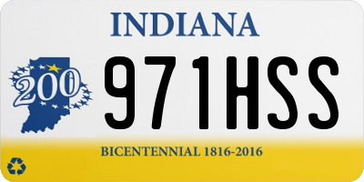 IN license plate 971HSS