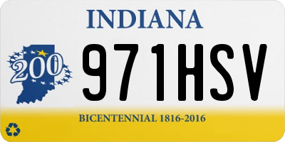 IN license plate 971HSV