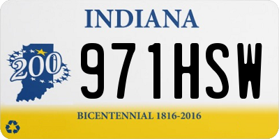 IN license plate 971HSW