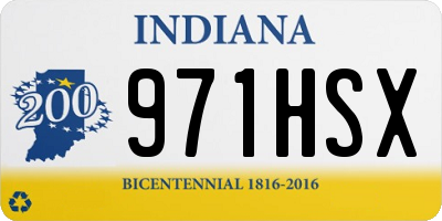 IN license plate 971HSX