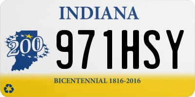 IN license plate 971HSY