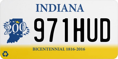 IN license plate 971HUD