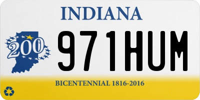 IN license plate 971HUM