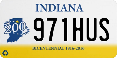 IN license plate 971HUS