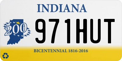 IN license plate 971HUT