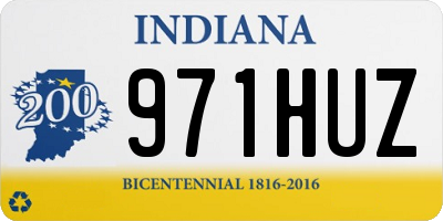 IN license plate 971HUZ
