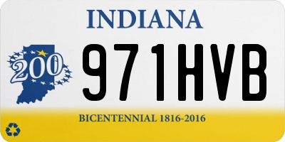 IN license plate 971HVB