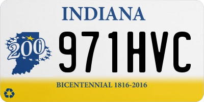 IN license plate 971HVC