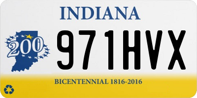 IN license plate 971HVX