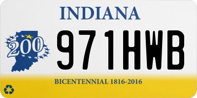 IN license plate 971HWB