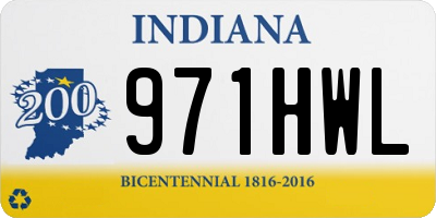 IN license plate 971HWL