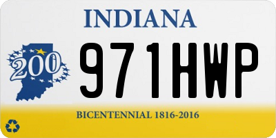 IN license plate 971HWP