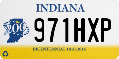 IN license plate 971HXP