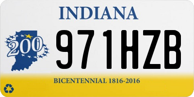 IN license plate 971HZB