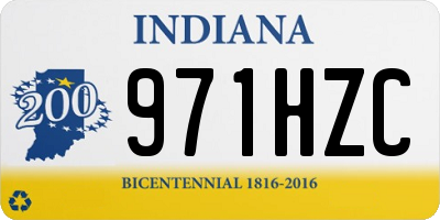 IN license plate 971HZC